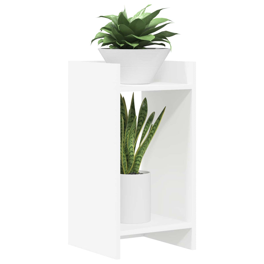 Plantenstandaard 2 pcs Wit 30 x 30 x 60 cm Geconstrueerd hout
