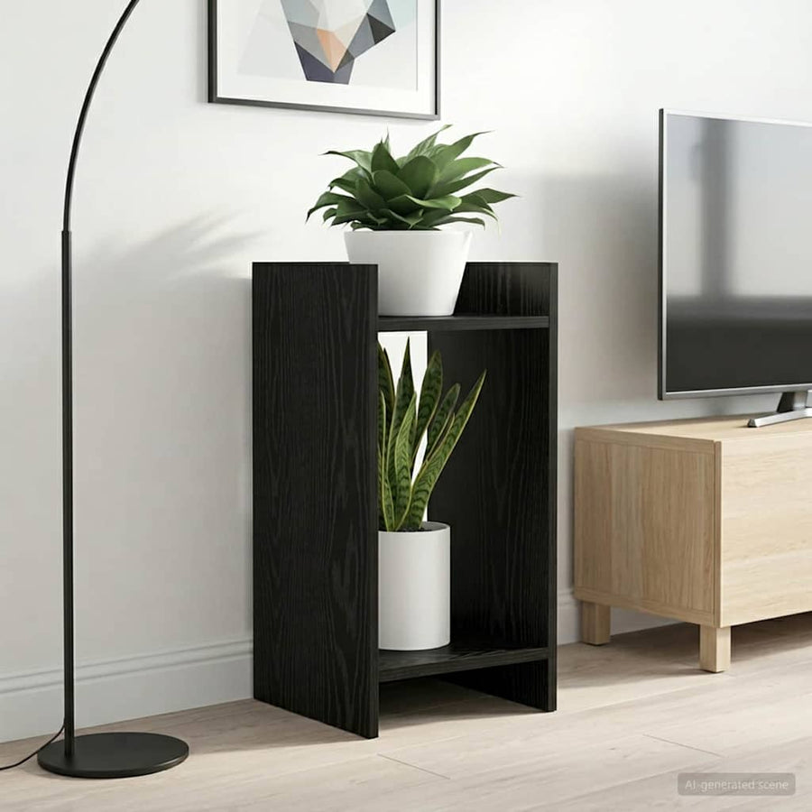 Plantenstandaard Zwarte Eik 30 x 30 x 60 cm Geconstrueerd hout