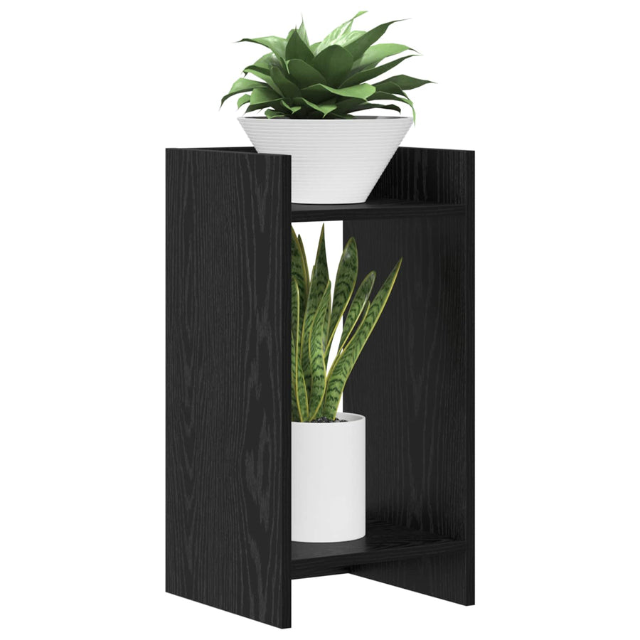 Plantenstandaard Zwarte Eik 30 x 30 x 60 cm Geconstrueerd hout