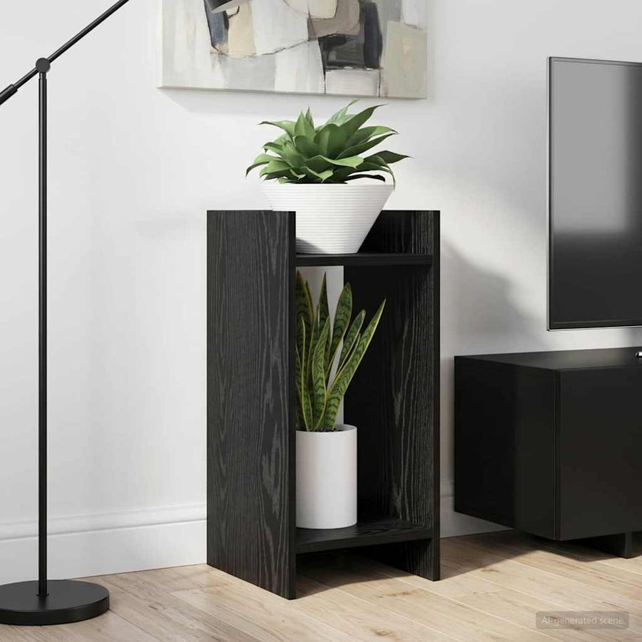 Plantenstandaard Zwarte Eik 30 x 30 x 60 cm Geconstrueerd hout