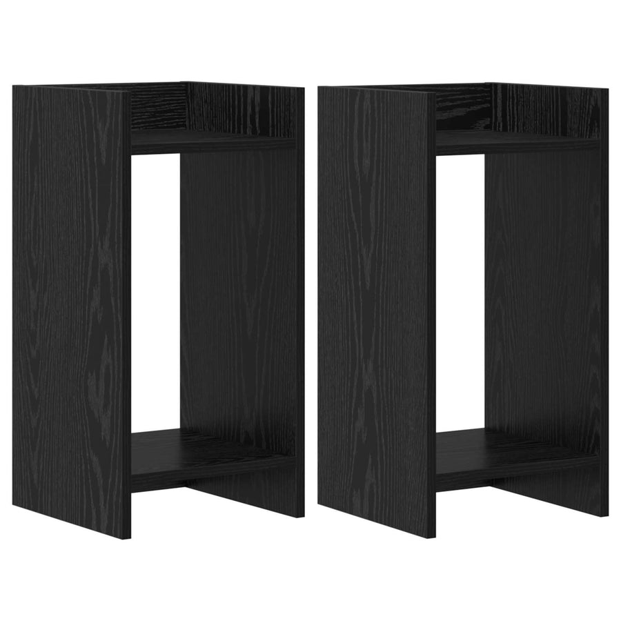 Plantenstandaard Zwarte Eik 30 x 30 x 60 cm Geconstrueerd hout