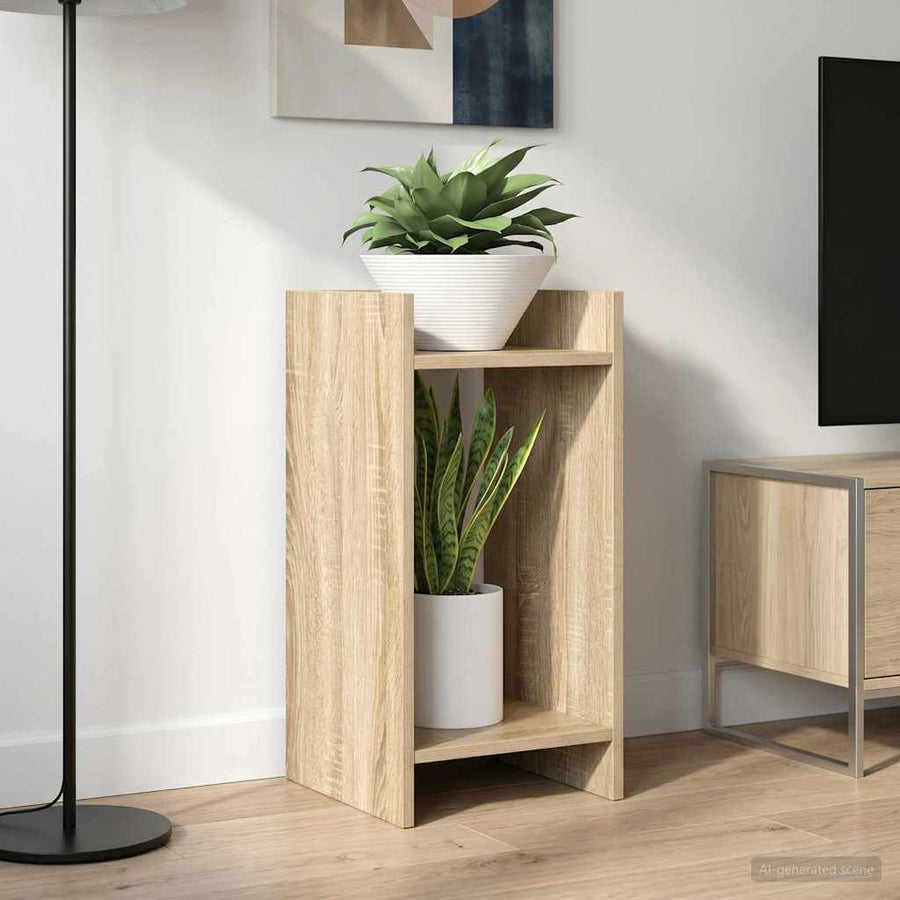Plantenstandaard met plank 2 pcs Sonoma Eiken 30 x 30 x 60 cm