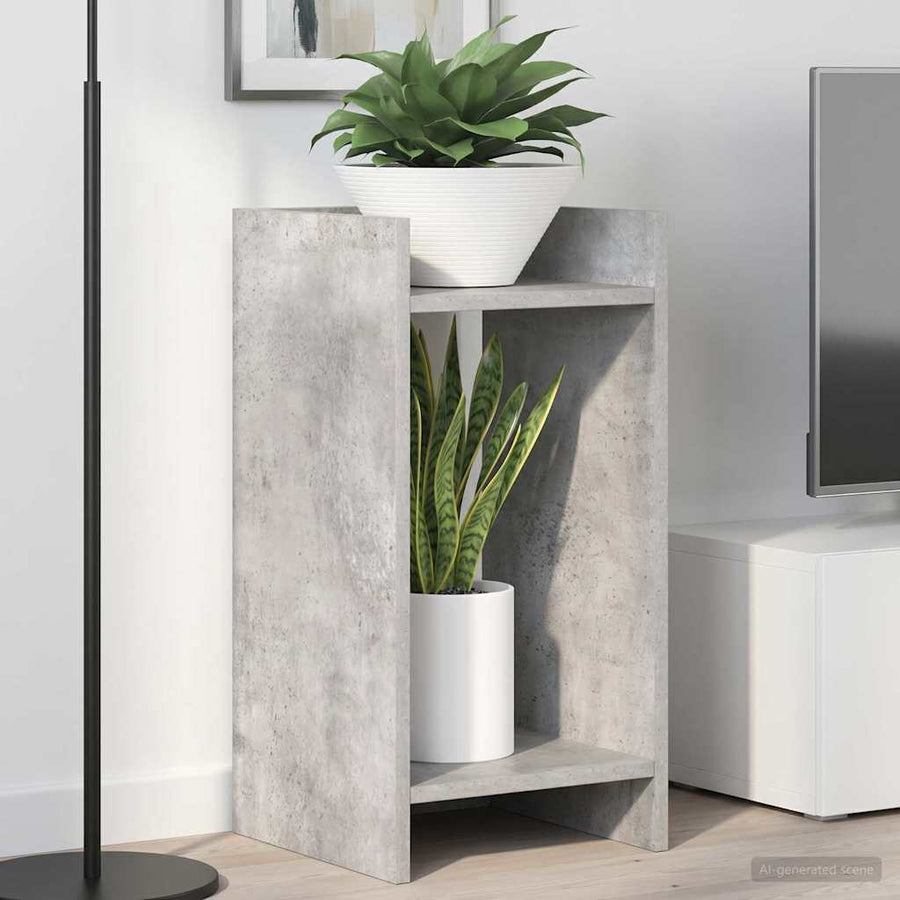 Plantenstandaard Beton Grijs 30 x 30 x 60 cm Geconstrueerd hout