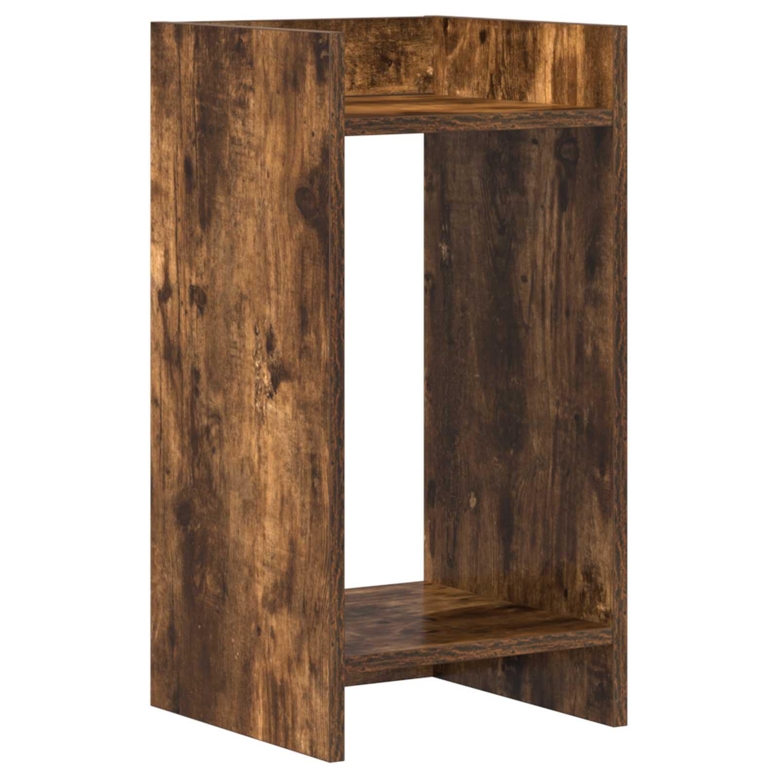 Plantenstandaard met plank Gerookte Eik 30 x 30 x 60 cm