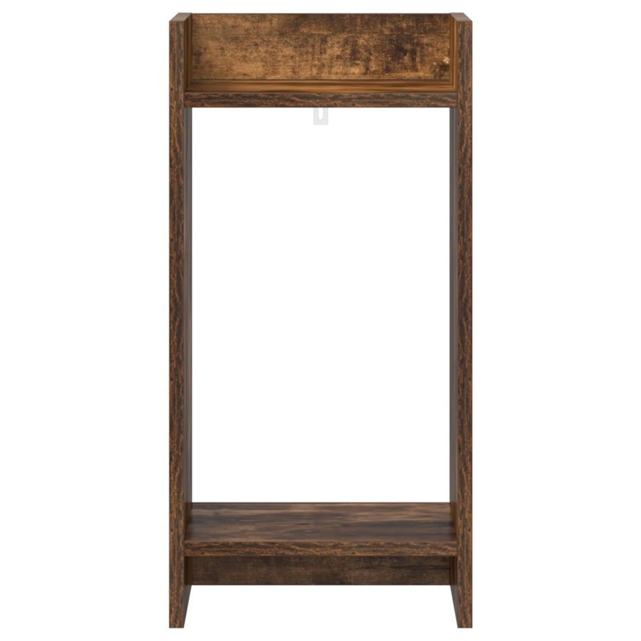 Plantenstandaard met plank Gerookte Eik 30 x 30 x 60 cm