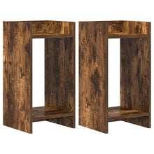 Plantenstandaard met plank 2 pcs Gerookte Eik 30 x 30 x 60 cm