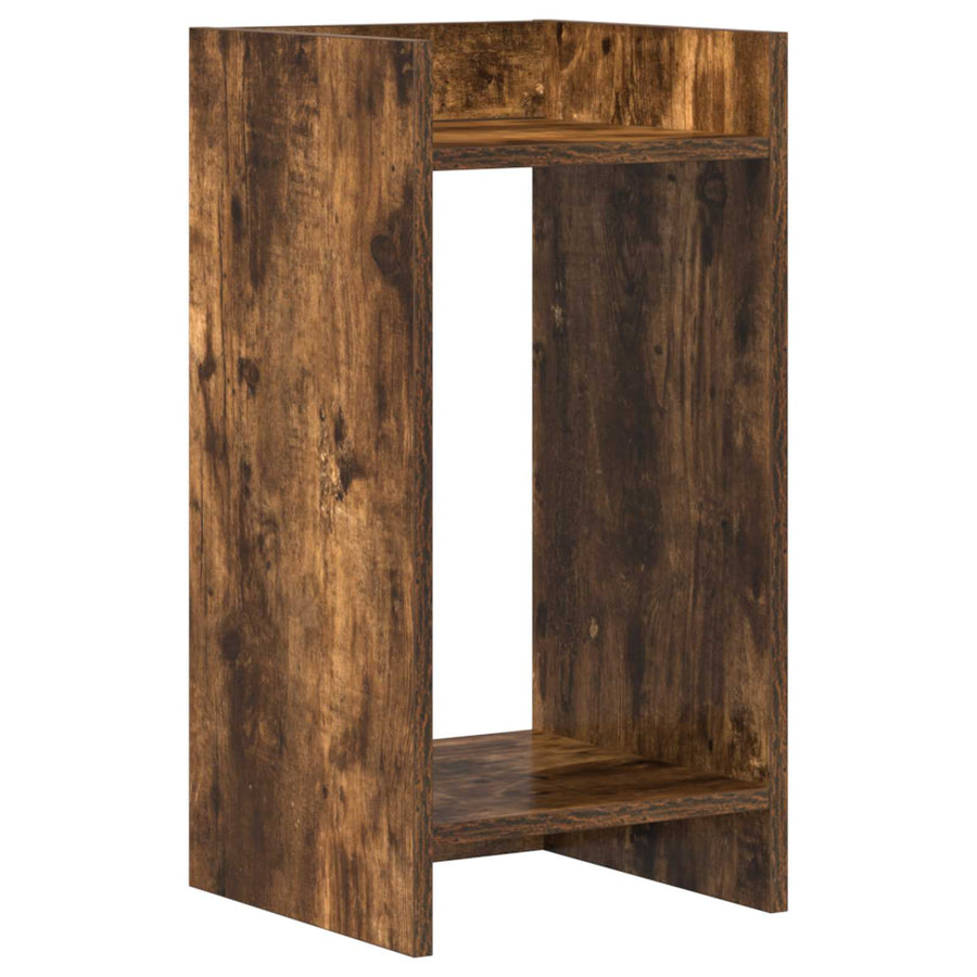 Plantenstandaard met plank 2 pcs Gerookte Eik 30 x 30 x 60 cm