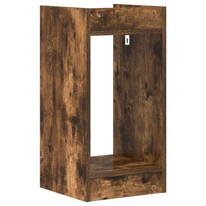 Plantenstandaard met plank 2 pcs Gerookte Eik 30 x 30 x 60 cm