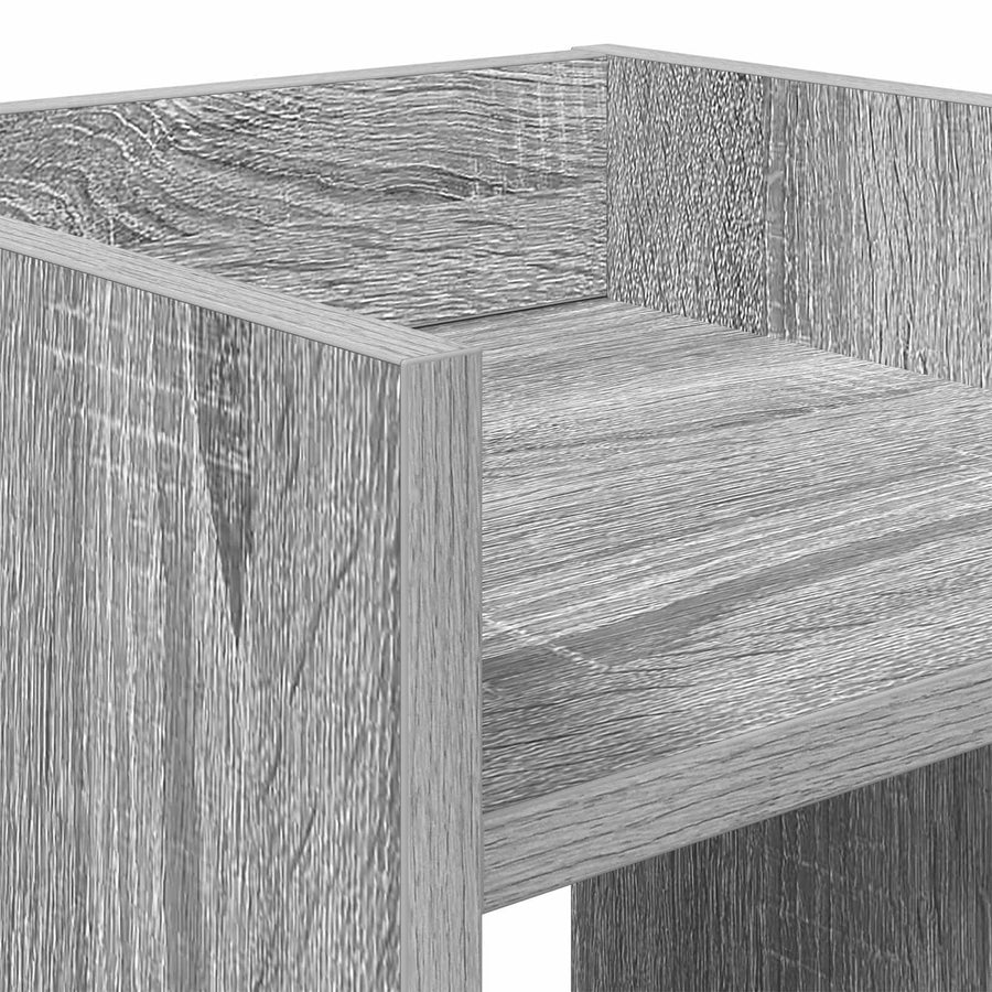 Plantenstandaard met plank Grijze Sonoma 30 x 30 x 60 cm