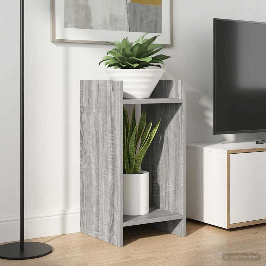 Plantenstandaard met plank 2 pcs Grijze Sonoma 30 x 30 x 60 cm