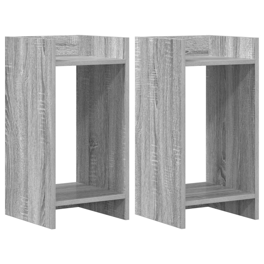 Plantenstandaard met plank 2 pcs Grijze Sonoma 30 x 30 x 60 cm