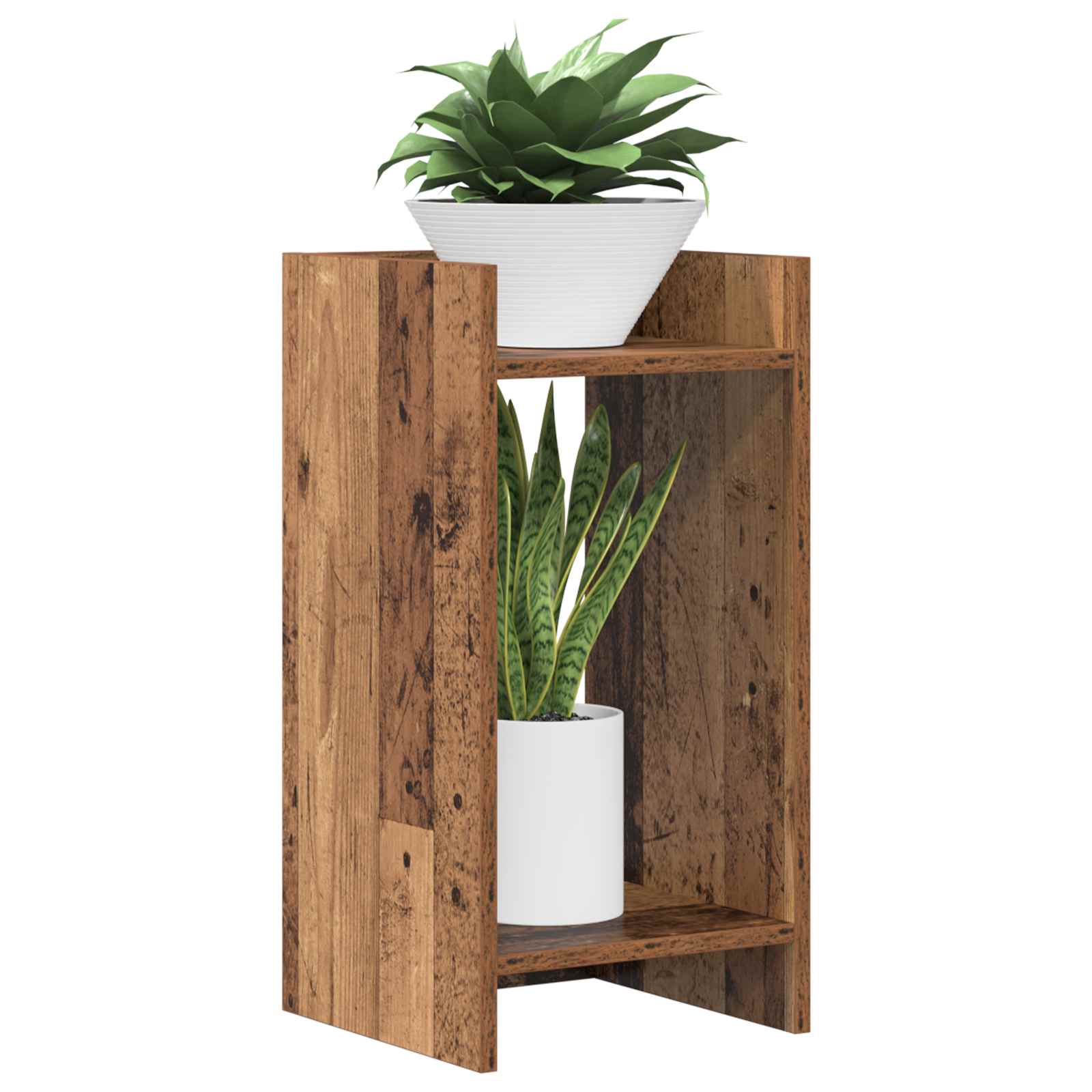 Plantenstandaard Oudhout 30 x 30 x 60 cm Geconstrueerd hout