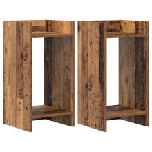 Plantenstandaard met plank 2 pcs Oudhout 30 x 30 x 60 cm