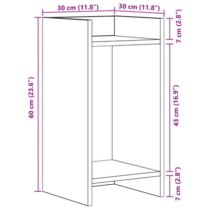 Plantenstandaard Artisan Eik 30 x 30 x 60 cm Geconstrueerd hout
