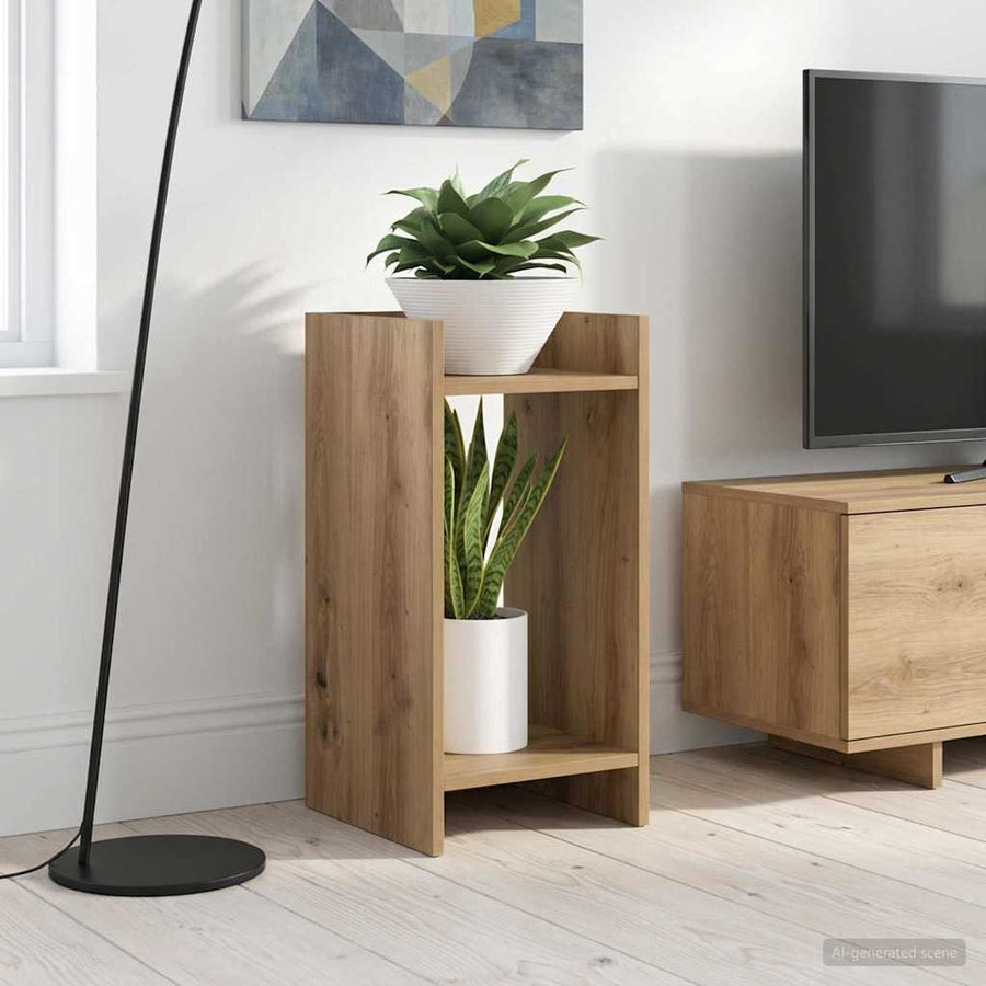 Plantenstandaard met plank 2 pcs Artisan Eik 30 x 30 x 60 cm