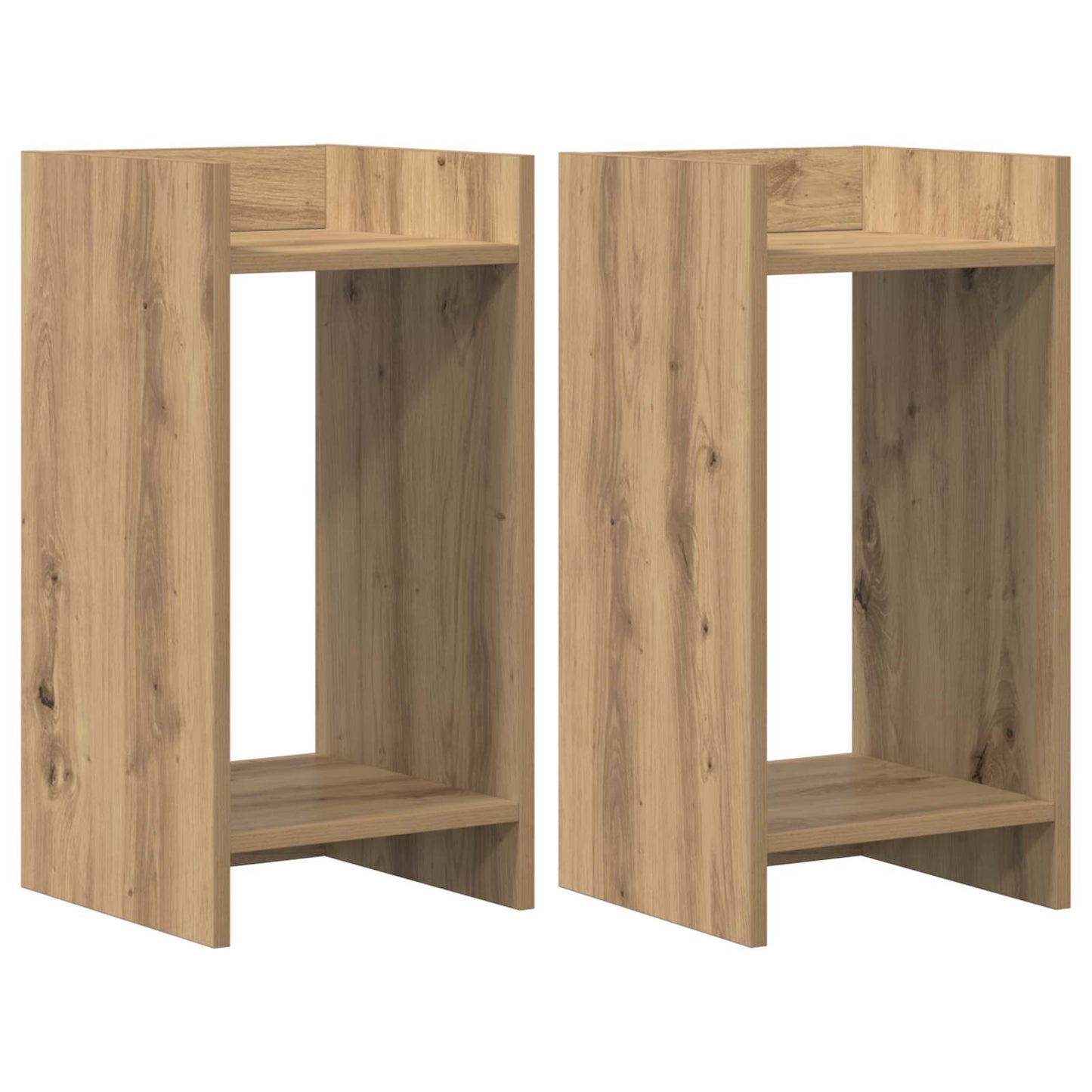 Plantenstandaard met plank 2 pcs Artisan Eik 30 x 30 x 60 cm