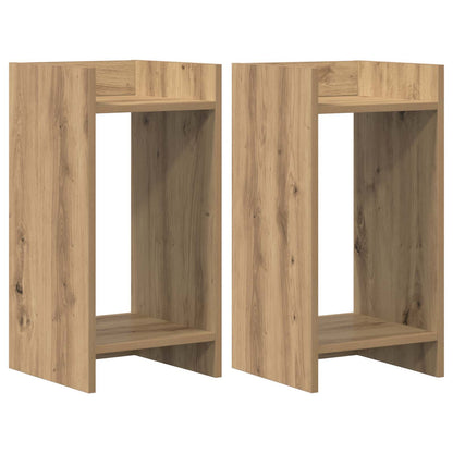 Plantenstandaard met plank 2 pcs Artisan Eik 30 x 30 x 60 cm
