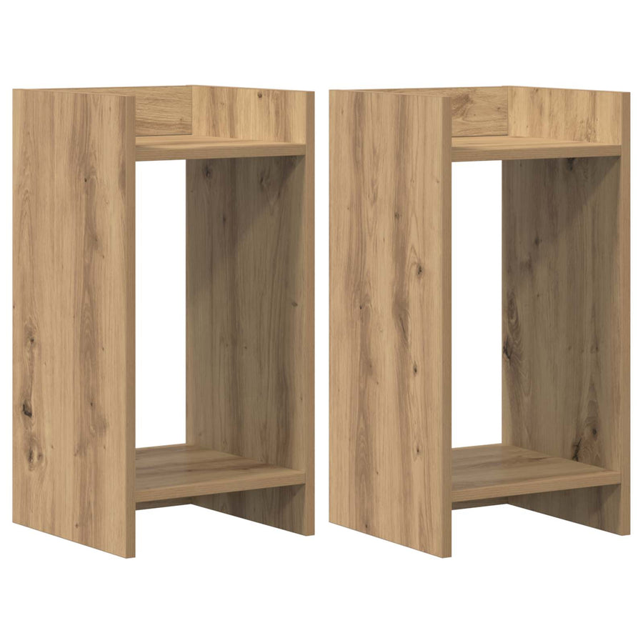 Plantenstandaard met plank 2 pcs Artisan Eik 30 x 30 x 60 cm