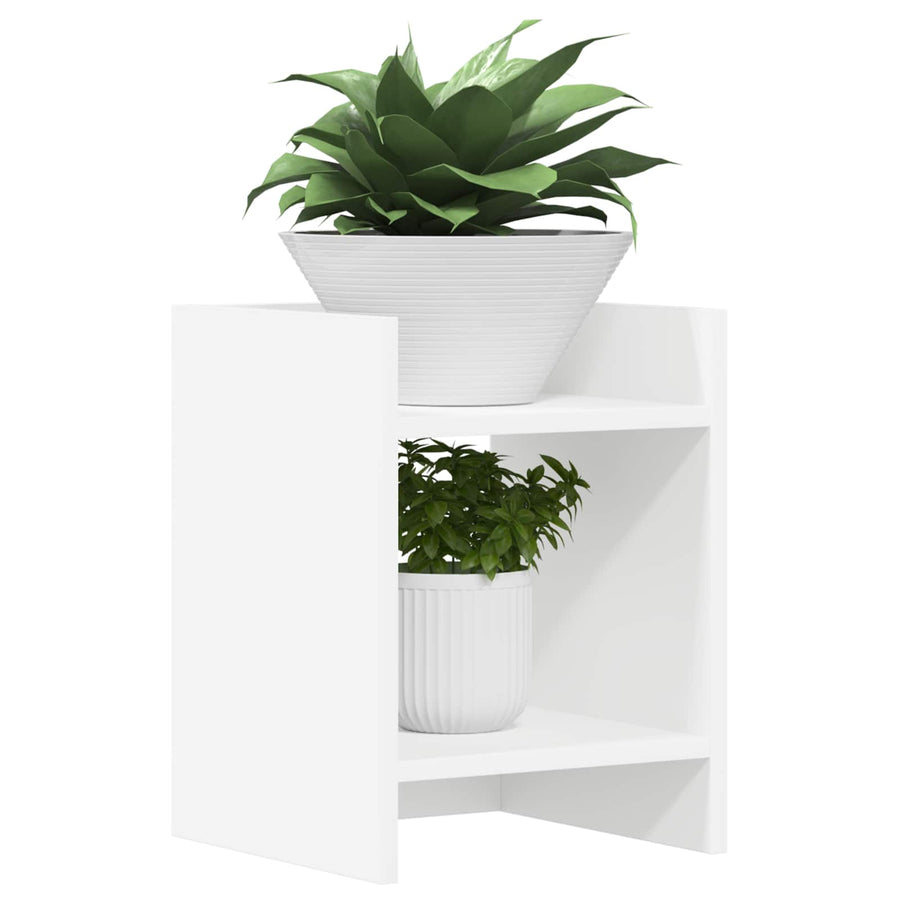 Plantenstandaard Wit 30 x 30 x 40 cm Geconstrueerd hout