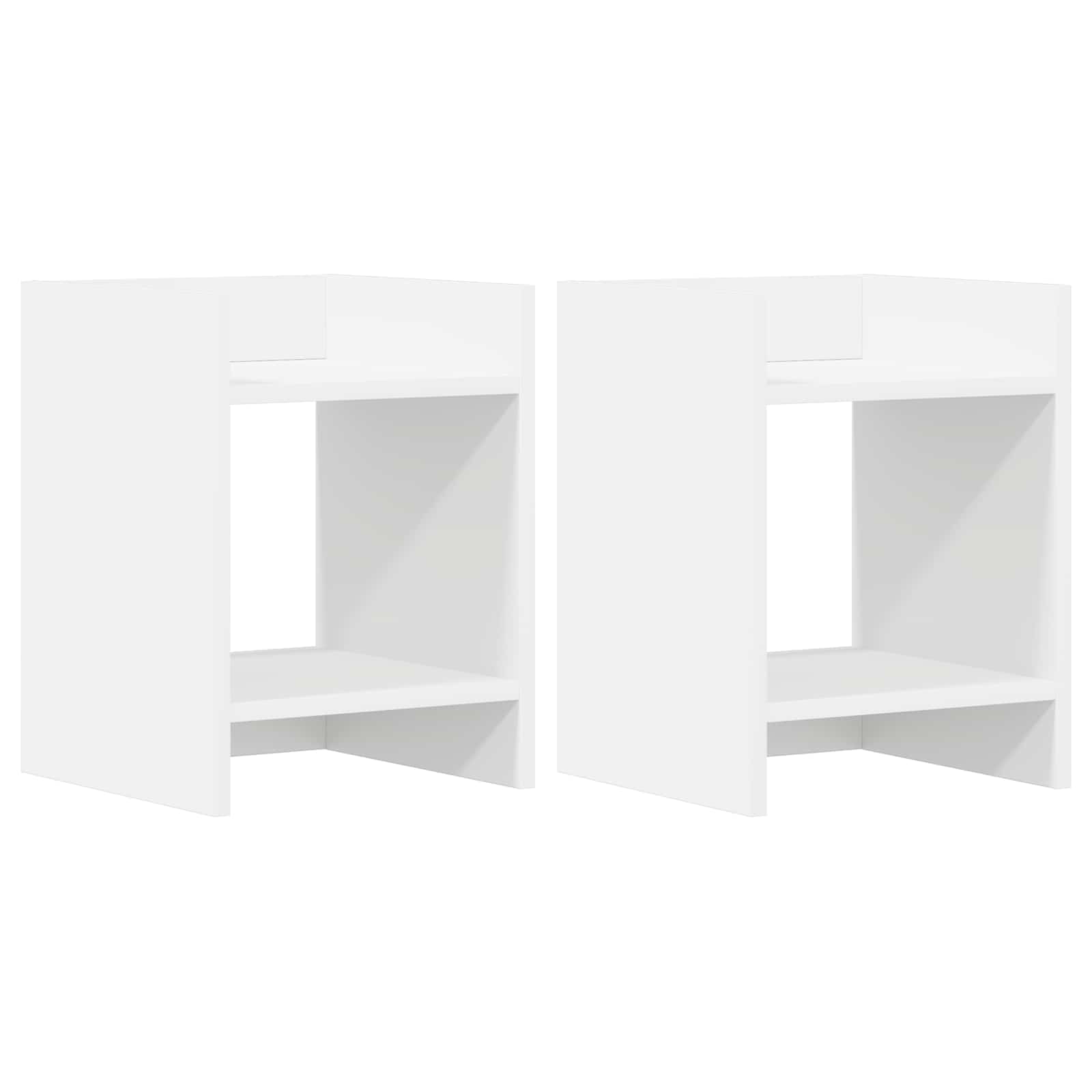 Plantenstandaard 2 pcs Wit 30 x 30 x 40 cm Geconstrueerd hout