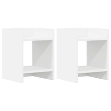 Plantenstandaard 2 pcs Wit 30 x 30 x 40 cm Geconstrueerd hout