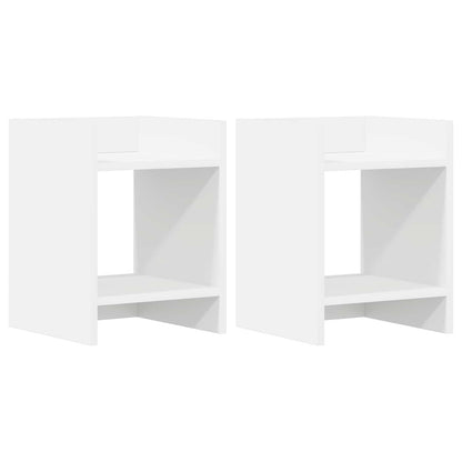 Plantenstandaard 2 pcs Wit 30 x 30 x 40 cm Geconstrueerd hout