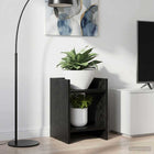 Plant Stand Black Oak 30 x 30 x 40 cm Engineered Wood