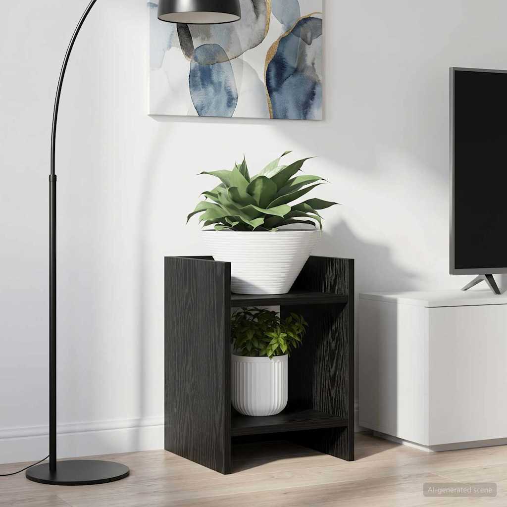 Plantenstandaard Zwarte Eik 30 x 30 x 40 cm Geconstrueerd hout