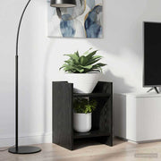 Plantenstandaard 30x30x40 cm zwarte eik geconstrueerd hout