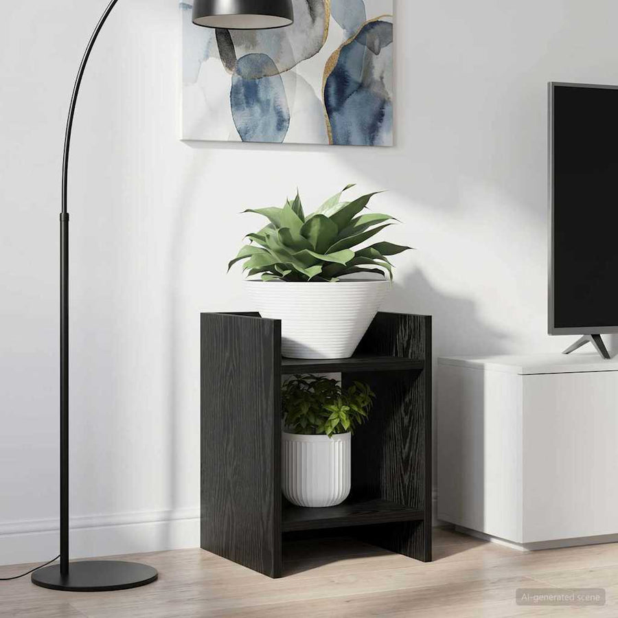 Plantenstandaard Zwarte Eik 30 x 30 x 40 cm Geconstrueerd hout