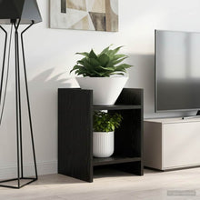 Plantenstandaard met plank 2 pcs Zwarte Eik 30 x 30 x 40 cm