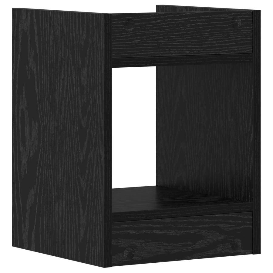 Plantenstandaard met plank 2 pcs Zwarte Eik 30 x 30 x 40 cm