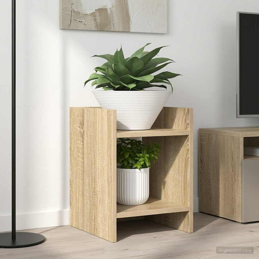 Plantenstandaard met plank 2 pcs Sonoma Eiken 30 x 30 x 40 cm