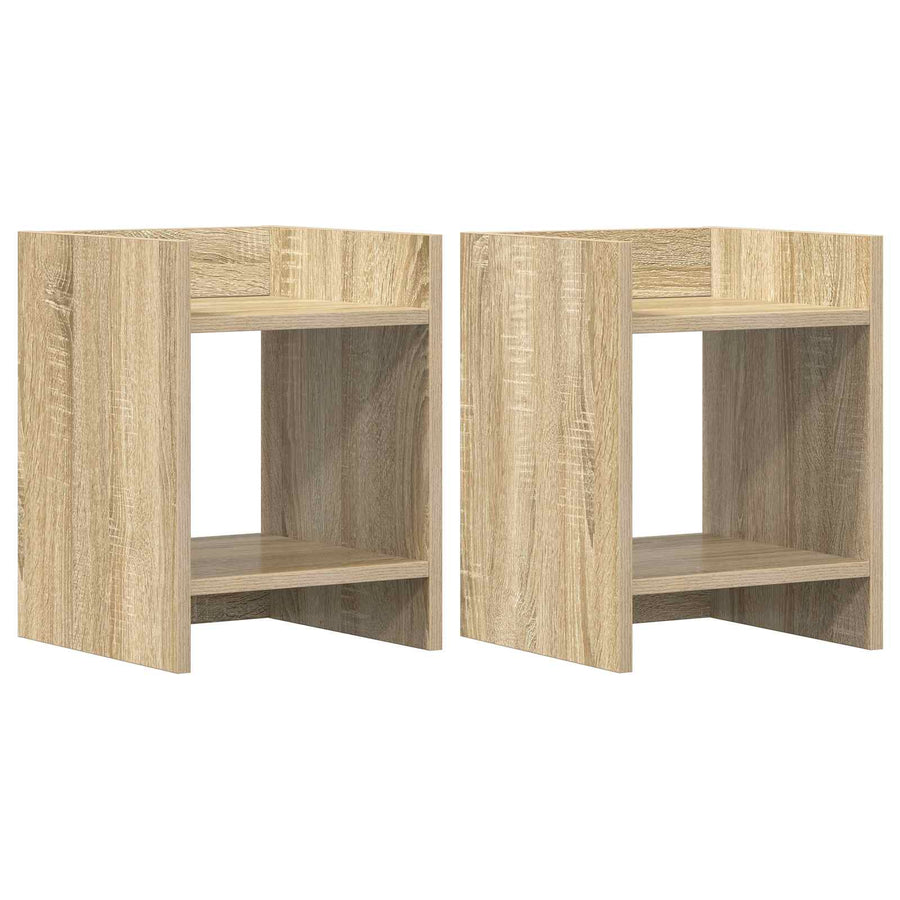 Plantenstandaard met plank 2 pcs Sonoma Eiken 30 x 30 x 40 cm