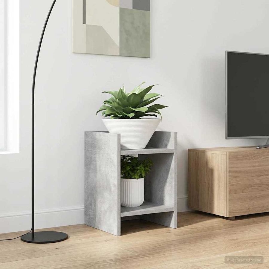 Plantenstandaard Beton Grijs 30 x 30 x 40 cm Geconstrueerd hout