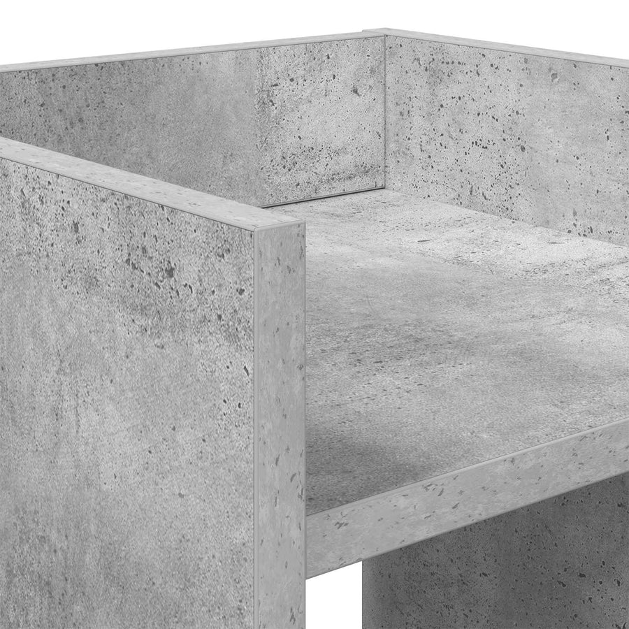 Plantenstandaard met plank 2 pcs Beton Grijs 30 x 30 x 40 cm