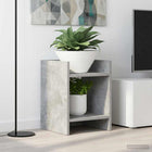 Plant Stand with Shelf 2 pcs Concrete Grey 30 x 30 x 40 cm