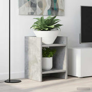 Plantenstandaard 2 stuks beton grijs 30x30x40 cm