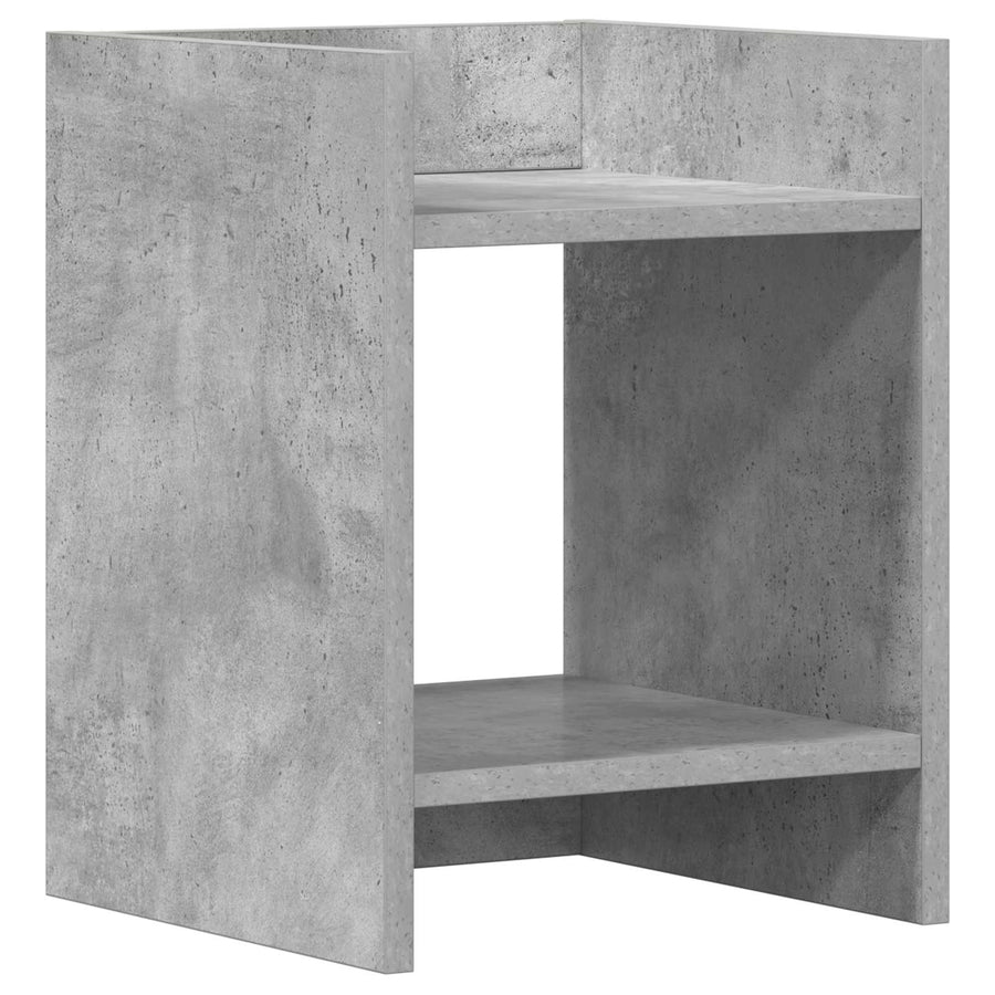Plantenstandaard met plank 2 pcs Beton Grijs 30 x 30 x 40 cm