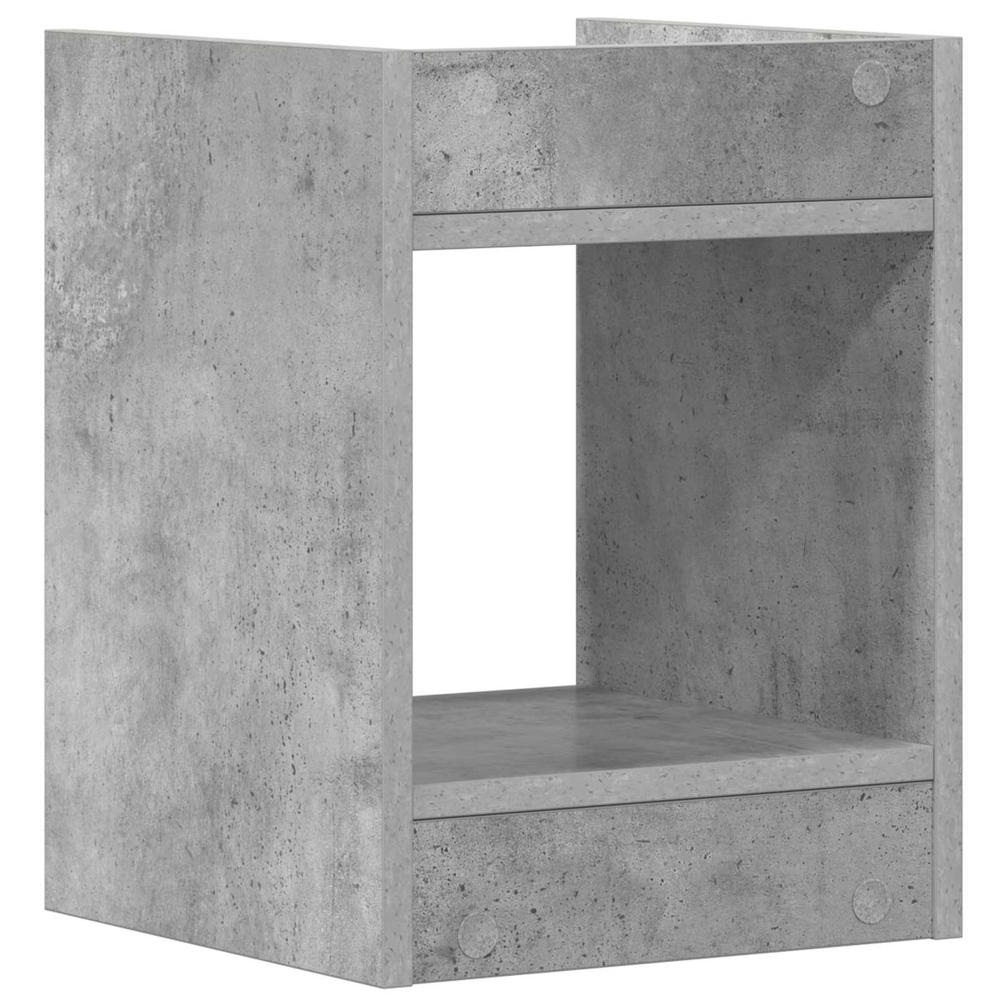 Plantenstandaard met plank 2 pcs Beton Grijs 30 x 30 x 40 cm