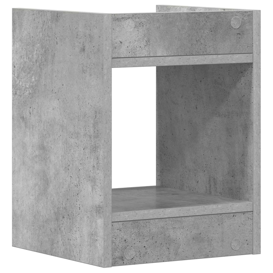 Plantenstandaard met plank 2 pcs Beton Grijs 30 x 30 x 40 cm