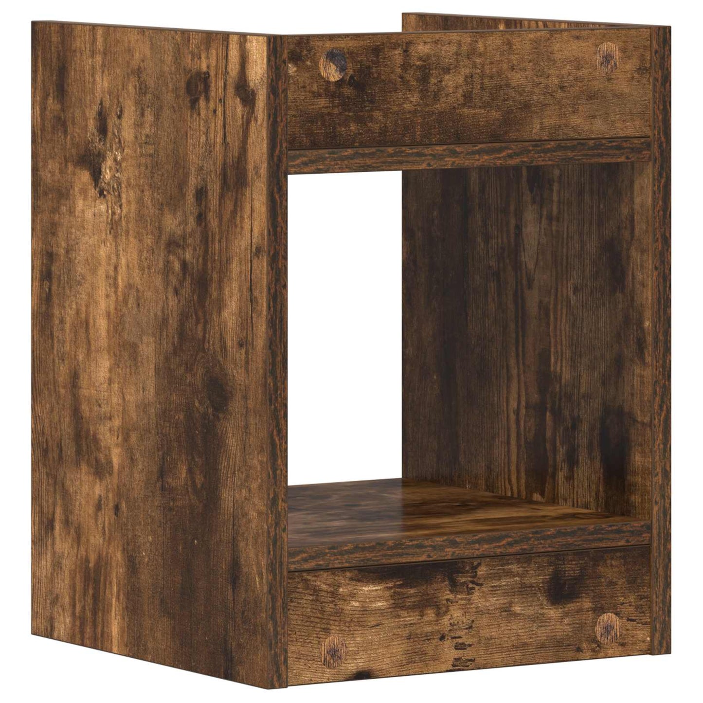 Plantenstandaard met plank 2 pcs Gerookte Eik 30 x 30 x 40 cm