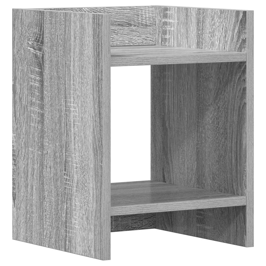 Plantenstandaard met plank Grijze Sonoma 30 x 30 x 40 cm