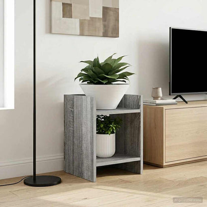 Plantenstandaard met plank 2 pcs Grijze Sonoma 30 x 30 x 40 cm