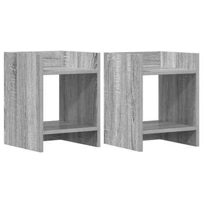 Plantenstandaard met plank 2 pcs Grijze Sonoma 30 x 30 x 40 cm