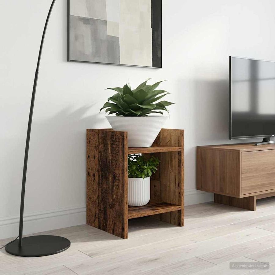 Plantenstandaard Oudhout 30 x 30 x 40 cm Geconstrueerd hout