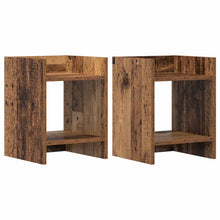 Plantenstandaard met plank 2 pcs Oudhout 30 x 30 x 40 cm