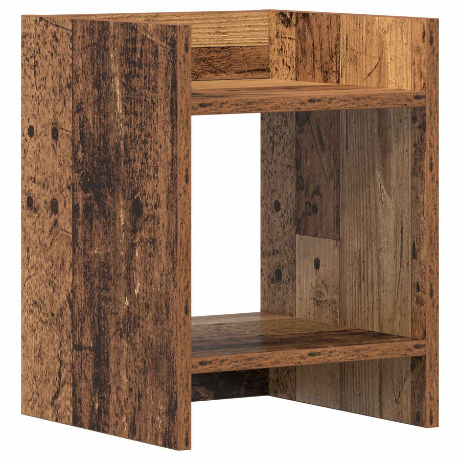 Plantenstandaard met plank 2 pcs Oudhout 30 x 30 x 40 cm