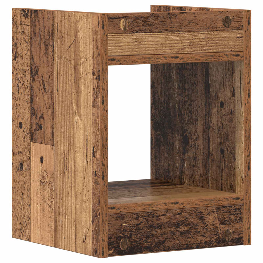 Plantenstandaard met plank 2 pcs Oudhout 30 x 30 x 40 cm