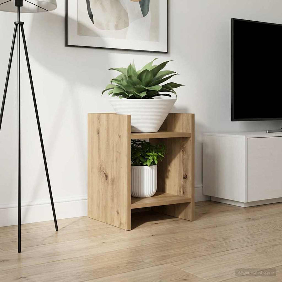 Plantenstandaard Artisan Eik 30 x 30 x 40 cm Geconstrueerd hout